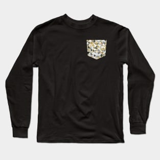 Pocket - Moody Triangles Gold Silver Long Sleeve T-Shirt